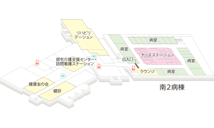 松本協立病院2Fフロア案内　2018.6月現在