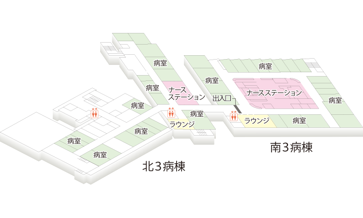 松本協立病院3Fフロア案内　2018.6月現在