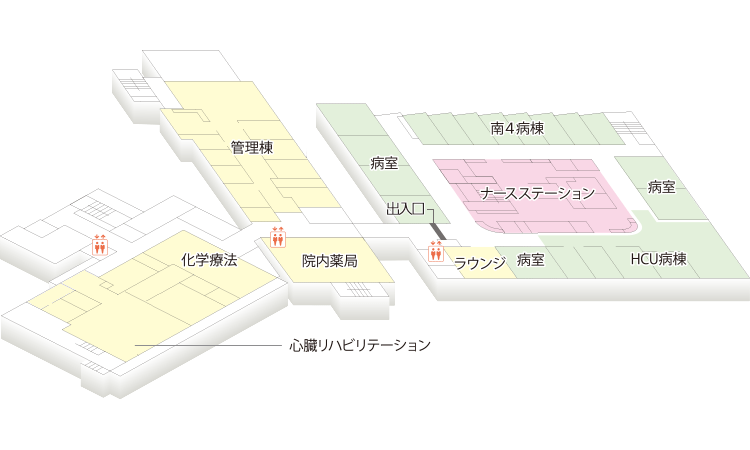 松本協立病院4Fフロア案内　2021.6月現在